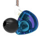 KZ ZST Purple No Mic - IEM 3,5 In Ear Monitor Earphones, Dynamic Hybrid Dual Driver 1BA+1DD
