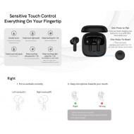 QCY T13 ANC Black - TWS 10mm Dynamic Driver, 4-mic 28dB ANC, Bluetooth 5.3, 7hr-30hr, 75ms latency