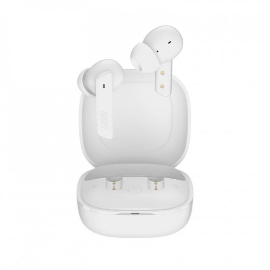 QCY HT05 Melobuds ANC TWS WHITE Dual Driver 6-mic noise cancel. True Wireless Earbuds - 10mm drivers