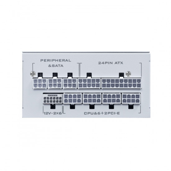 LIAN LI SP1000P White - 1000W 80+ Platinum PSU - 10 Years Warranty - 12V-2x6 - Japanese Capacitors