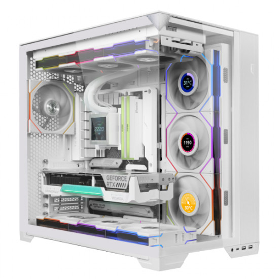 Lian Li UNI FAN TL-LCD Wireless Reverse 120 White (3pcs & controller) Case Fan