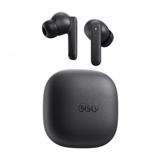 QCY Buds Grey - Noise Reduction Clear Calls TWS Earbuds 35h, 10mm dynamic drivers