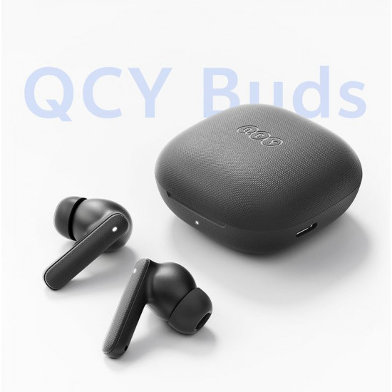 QCY Buds Misty Blue - Noise Reduction Clear Calls TWS Earbuds 35h, 10mm dynamic drivers