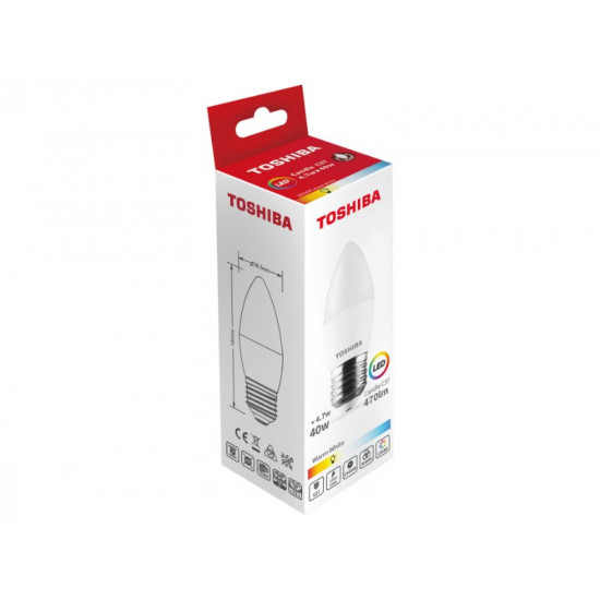 TOSHIBA LED C37 E27 4.7W 3000K DELS-CD344P727AE21
