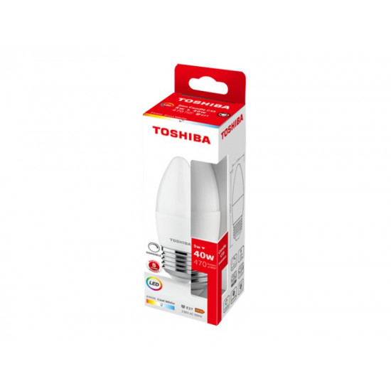 TOSHIBA LED C35 E27 5W 6500K DIMMABLE DELS-CDC400527DE51