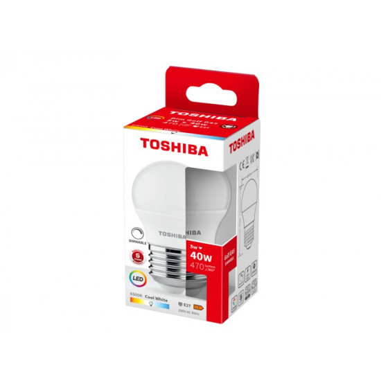 TOSHIBA LED G45 E27 5W 6500K DIMMABLE DELS-GFC400527DE51