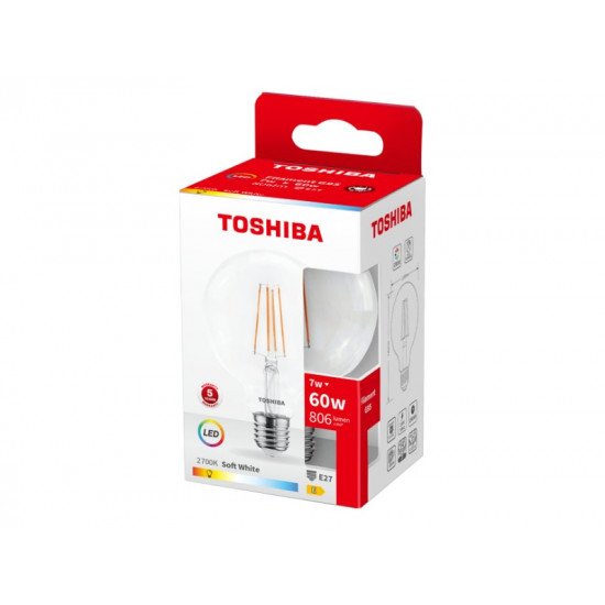 TOSHIBA LED FILAMENT G95 E27 7W 2700K DELS-FEW400727AE11