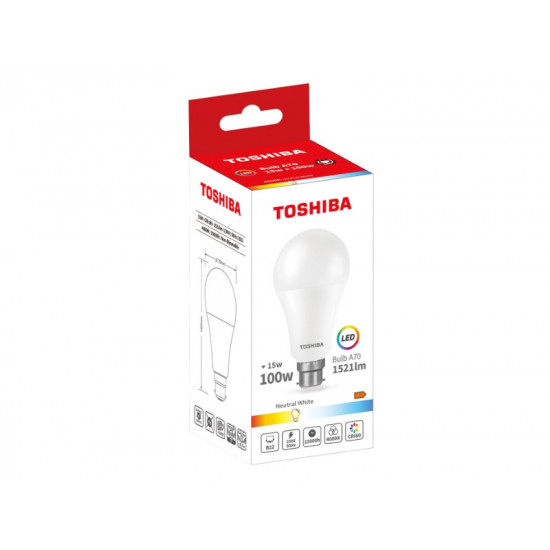 TOSHIBA LED A70 B22 15W 4000K DELS-BL4401522AE21