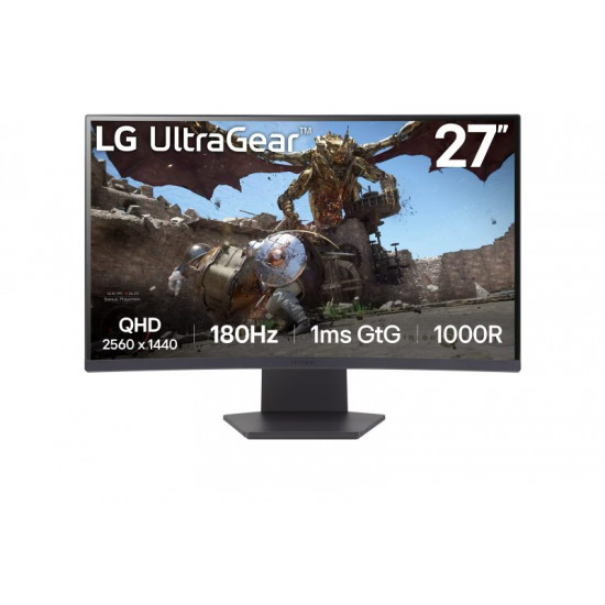 Monitor LG Ultra Gear  27GS60QC 27'' 2k QHD VA 180Hz 1ms , HDR, HDMI, DisplayPort, 3Y - 27GS60QC-B 27GS60QC-B