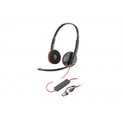 Poly Blackwire 3220 Stereo USB-C Headset +USB-C/A Adapter - 93S87AA 93S87AA