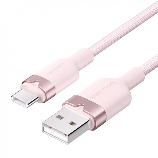 VENTION USB 2.0 A Male to C Male 6A Cable 2M Pink Flexible PVC Type (CWBPH) (VENCWBPH)