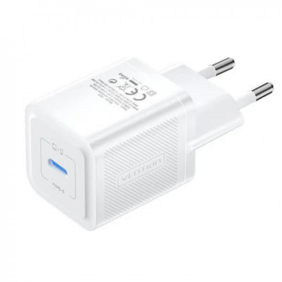 VENTION 1-Port USB-C GaN Charger (20W) EU-Plug White (FEPW0-EU) (VENFEPW0-EU)