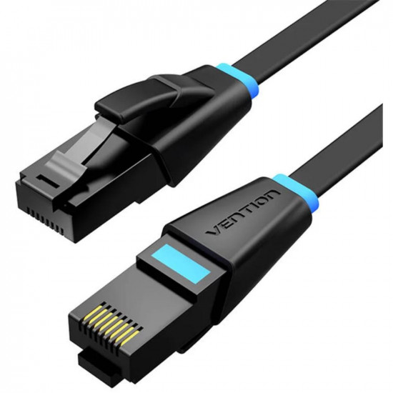 VENTION Flat Cat.6 UTP Patch Cable 5M Black (IBJBJ) (VENIBJBJ)