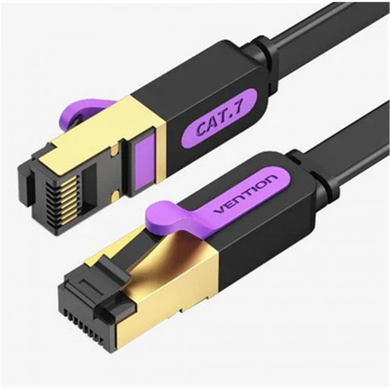 VENTION Flat Cat.7 Patch Cable 10M Black (ICABL) (VENICABL)