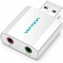 VENTION USB External Sound Card Silvery Metal Type (VAB-S13) (VENVAB-S13)