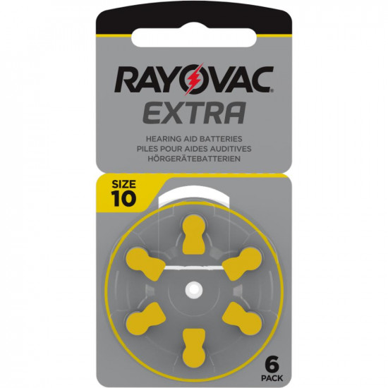 Rayovac Extra Μπαταρίες Ακουστικών Βαρηκοΐας 10 1.45V 6τμχ (RAYPR70)