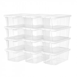 Songmics σετ Αποθηκευτικά Κουτιά 12 τμχ  (LSP12WT) (SNGLSP12WT)