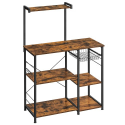 Vasagle Μεταλλική Ραφιέρα Κουζίνας με 6 Ράφια 90 x 40 x 132 cm VASAGLE (KKS35X) (VASKKS35X)