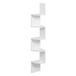 Vasagle Γωνιακή Ξύλινη Ραφιέρα με 5 Ράφια 20 x 20 x 127.5 cm Χρώματος Λευκό  (LBC20WT) (VASLBC20WT)
