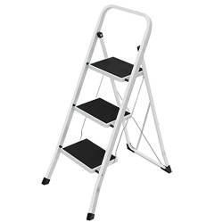 Songmics Σκάλα 3 Bαθμίδων (GSL03WT) (SNGGSL03WT)
