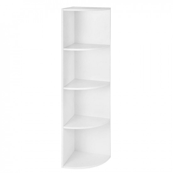 Vasagle Γωνιακή Ξύλινη Ραφιέρα με 4 Ράφια 30 x 30 x 129.5 cm  (LBC42WT) (VASLBC42WT)