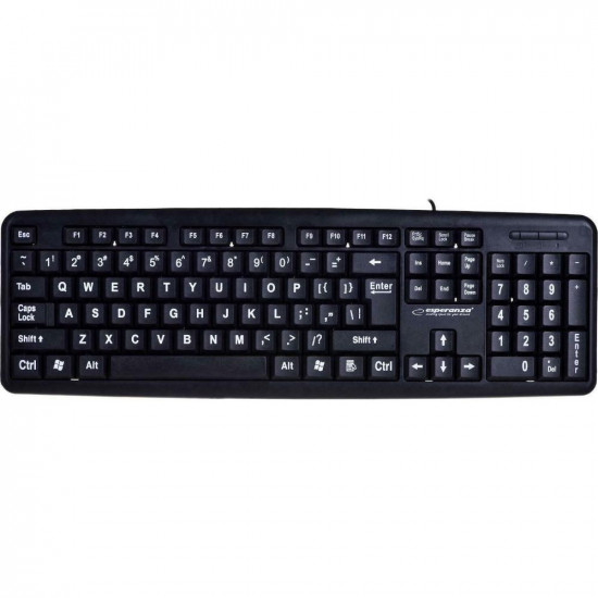 Esperanza Standard Usb Keybord With Big Letters Ek129 (EK129) (ESPEK129)