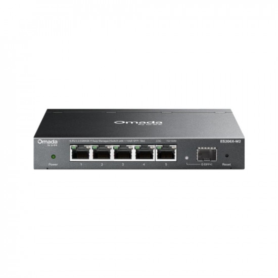 TP-Link Omada 5-Port 2.5GBASE-T Easy Managed Switch with 1 10GE SFP+ Slot (ES206X-M2) (TPES206X-M2)