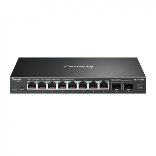 TP-Link Omada 8-Port 2.5G BASE-T Easy Managed Switch with 2 10GE SFP+ Slots (ES210X-M2) (TPES210X-M2)