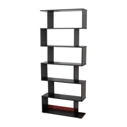 Homcom Ξύλινη Βιβλιοθήκη Με 6 Ράφια 80x24x191 (831-037BK) (HOM831-037BK)