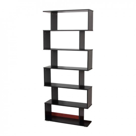 Homcom Ξύλινη Βιβλιοθήκη Με 6 Ράφια 80x24x191 (831-037BK) (HOM831-037BK)