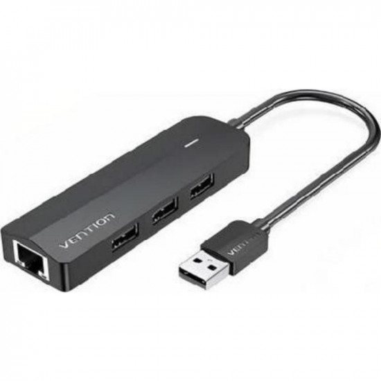 VENTION USB 2.0 3 Port Hub with USB-A / Ethernet Connection (CHPBB) (VENCHPBB)