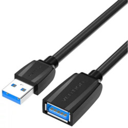 VENTION USB 3.0 Extension Cable 1M Black (VAS-A45-B100) (VENVAS-A45-B100)