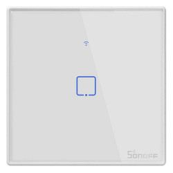 SONOFF Smart Διακόπτης T2EU1C-RF 433MHz, Αφής, Μονός, Λευκός (TX-T2EU1C-RF) (SONTXT2EU1C)