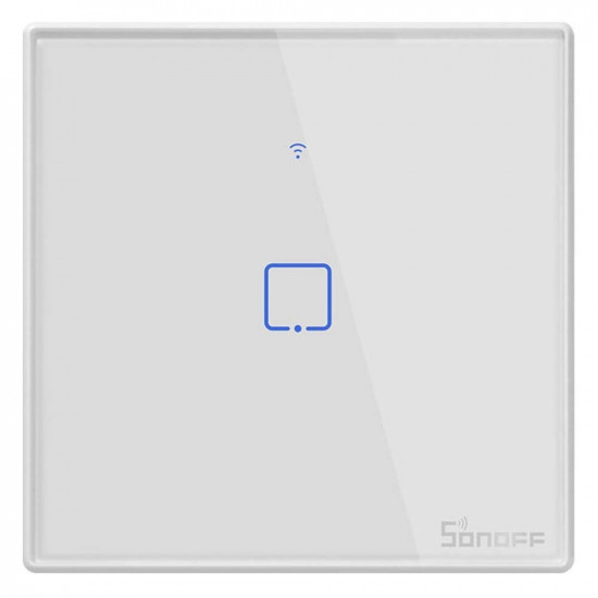 SONOFF Smart Διακόπτης T2EU1C-RF 433MHz, Αφής, Μονός, Λευκός (TX-T2EU1C-RF) (SONTXT2EU1C)