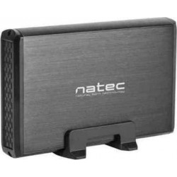 NATEC Rhino 3.5 SATA HDD/SSD Enclosure USB 3.0 Aluminum - Black (NKZ-0448) (NTCNKZ-0448)