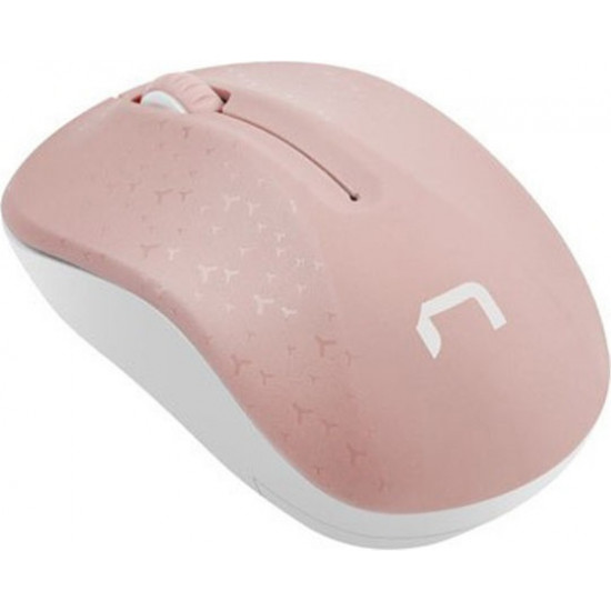 NATEC Toucan Wireless Optical Mouse 1600 DPI - Pink-White (NMY-1652) (NTCNMY-1652)