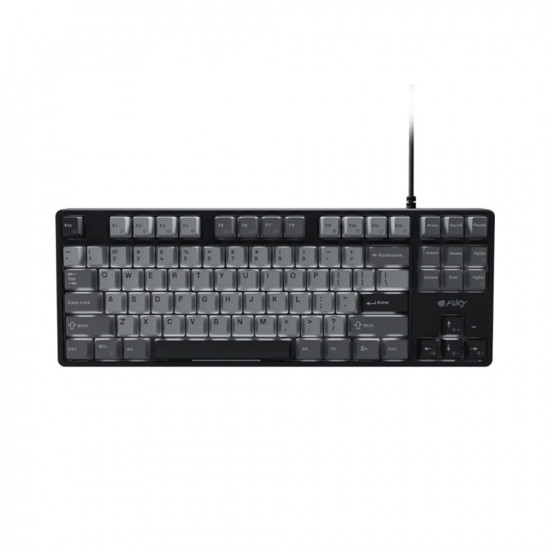 Fury Gaming Keyboard Kanabo K2 US Layout White Backlight Mechanical Black-Gray (NFU-2386) (FURNFU-2386)