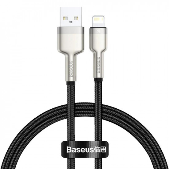 Baseus Braided USB to Lightning Cable Μαύρο 2m (CALJK-B01) (BASCALJK-B01)