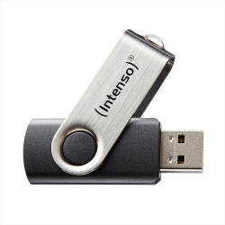 INTENSO Basic Line 16GB USB 2.0 Flash Drive Black Silver (3503470) (INTE3503470)