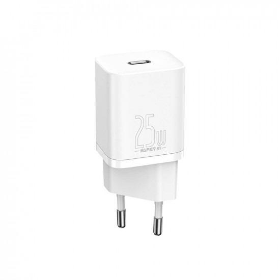 Baseus Super Si 1C Travel  Quick Charger White (25W) (CCSP020102) (BASCCSP020102)