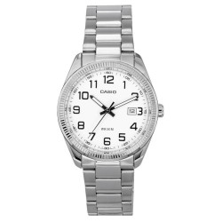 Casio Ρολόι Μπαταρίας με Ασημί Μεταλλικό Μπρασελέ (MTP-1302PD-7BVDF) (CASMTP-1302PD-7BVDF)