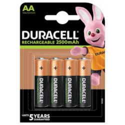 Duracell Rechargeable Ni-MH R6/AA 2500 mAh (blister) - 4 sztuki (DUR13362)