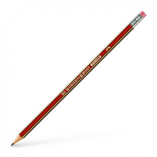 Faber-Castell Μολύβι γραφίτη DESSIN με γόμα ΗΒ (112100) (FAB112100)
