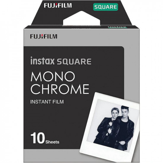 Fujifilm B&W/Monochrome Instax Square Instant Φιλμ (10 Exposures) Monochrome (16671332) (FJM16671332)