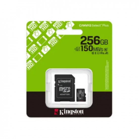 Kingston Micro SD 256GB Cl10 Canvas S.Plus SDCS3/256GB +Ad.SD (SDCS3/256GB) (KINSDCS3-256GB)