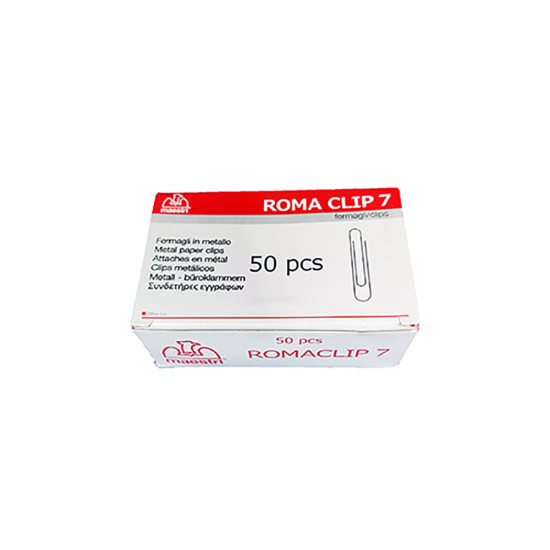 Roma Clip Συνδετήρες Μεταλλικοί MAESTRI No 7 (Ασημί) (50τμχ) (1092107) (ROM1092107)
