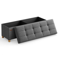 Songmics Αναδιπλούμενος πάγκος αποθήκευσης  - 110 x 38 x 48 - Σκούρο Γκρί  (LSF018G11) (SNGLSF018G11)