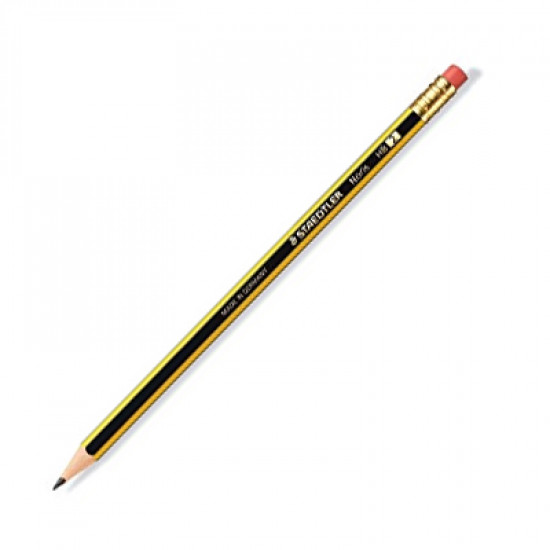 Μολύβι Ξύλινο Με Γόμα STAEDTLER Noris 122 HB (Μαύρο) (STAE122HB)