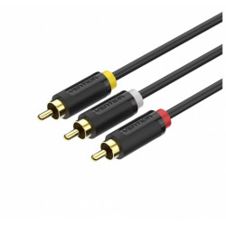 VENTION 3RCA Male to Male AV Cable 1.5M Black (BCABG) (VENBCABG)