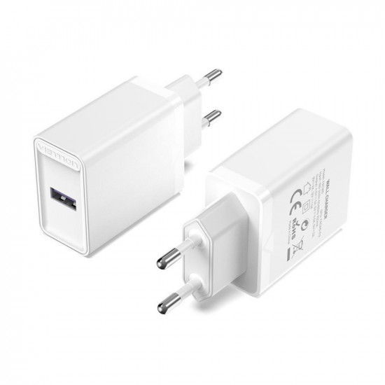 VENTION USB Wall Charger (22.5W) EU White (FACW0-EU) (VENFACW0-EU)